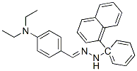 4-(diethylamino)benzaldehyde 1-naphthylphenylhydrazone Struktur