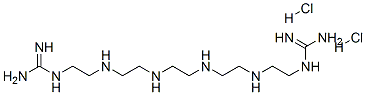 2,5,8,11,14,17-hexaazaoctadecanediamidine dihydrochloride Struktur