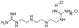 2,5,8,11-tetraazadodecanediamidine dihydrochloride Struktur