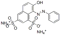 diammonium 7-hydroxy-8-(phenylazo)naphthalene-1,3-disulphonate  Struktur