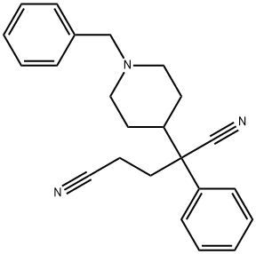 2-[1-benzyl-4-piperidyl]-2-phenylglutaronitrile  Struktur