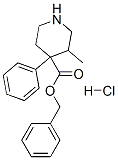 benzyl 3-methyl-4-phenylpiperidine-4-carboxylate hydrochloride Struktur