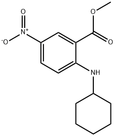 Methyl 2-(cyclohexylamino)-5-nitrobenzoate Struktur