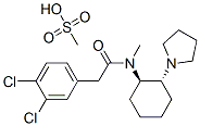 TRANS-(+/-)-3,4-DICHLORO-N-METHYL-N-(2-[1-PYRROLIDINYL]CYCLOHEXYL)-BENZENEACETAMIDE METHANESULFONATE SALT Struktur