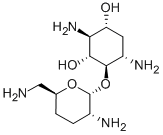 3-Amino-4-O-[(2S,3R)-3-amino-6-(aminomethyl)-3,4-dihydro-2H-pyran-2-yl]-6-(methylamino)-2,3,6-trideoxy-D-myo-inositol Struktur