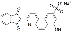 sodium 3-(2,3-dihydro-1,3-dioxo-1H-inden-2-yl)-7-hydroxybenzo[f]quinoline-9-sulphonate Struktur