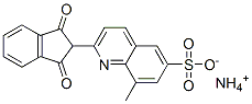 ammonium 2-(2,3-dihydro-1,3-dioxo-1H-inden-2-yl)-8-methylquinoline-6-sulphonate Struktur