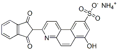 ammonium 3-(2,3-dihydro-1,3-dioxo-1H-inden-2-yl)-7-hydroxybenzo[f]quinoline-9-sulphonate Struktur