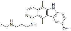 N-[3-(Ethylamino)propyl]-5,11-dimethyl-9-methoxy-6H-pyrido[4,3-b]carbazole-1-amine Struktur