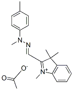 1,3,3-trimethyl-2-[[methyl(p-tolyl)hydrazono]methyl]-3H-indolium acetate Struktur