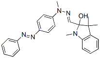 2-hydroxy-1,3,3-trimethylindoline-2-carbaldehyde methyl[4-(phenylazo)phenyl]hydrazone Struktur