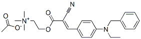 [2-[[2-cyano-3-[4-[ethylbenzylamino]phenyl]-1-oxoallyl]oxy]ethyl]trimethylammonium acetate Struktur