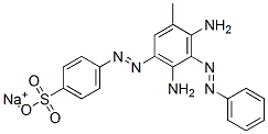 sodium p-[[4,6-diamino-5-(phenylazo)-m-tolyl]azo]benzenesulphonate Struktur