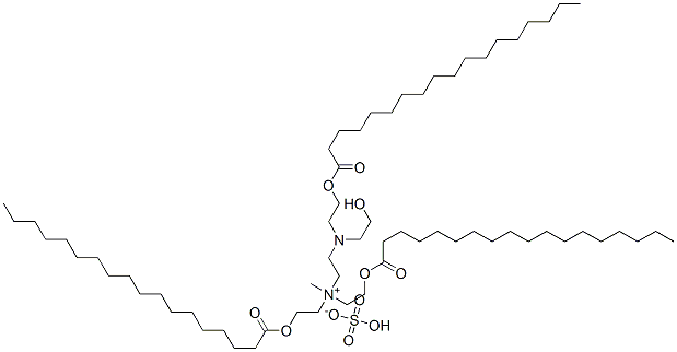 [2-[(2-hydroxyethyl)[2-(stearoyloxy)ethyl]amino]ethyl]methylbis[2-(stearoyloxy)ethyl]ammonium hydrogen sulphate Struktur