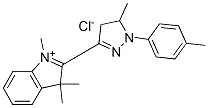 2-[4,5-dihydro-5-methyl-1-(p-tolyl)-1H-pyrazol-3-yl]-1,3,3-trimethyl-3H-indolium chloride Struktur