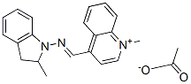 4-[[(2,3-dihydro-2-methyl-1H-indol-1-yl)imino]methyl]-1-methylquinolinium acetate  Struktur