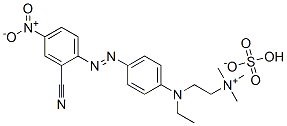 [2-[[4-[(2-cyano-4-nitrophenyl)azo]phenyl]ethylamino]ethyl]trimethylammonium hydrogen sulphate Struktur