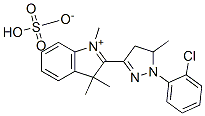 2-[1-(2-chlorophenyl)-4,5-dihydro-5-methyl-1H-pyrazol-3-yl]-1,3,3-trimethyl-3H-indolium hydrogen sulphate  Struktur