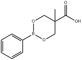 5-METHYL-2-PHENY-1,3,2 DIOXABORINANE-5-CARBOXYLIC ACID Struktur