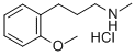 3-(o-Methoxyphenyl)-N-methylpropylamine hydrochloride Struktur