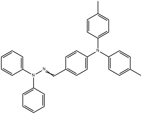 4-Bis(4-methylphenyl)aminobenzaldehyde-1,1-diphenyl-hydrazone Struktur