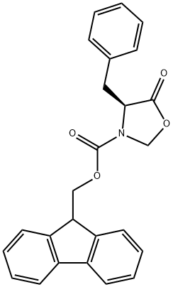 9H-Fluoren-9-ylmethyl(4S)-4-benzyl-5-oxo-1,3-oxazolidine-3-carboxylate Struktur