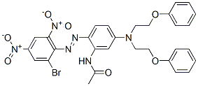 N-[5-[bis(2-phenoxyethyl)amino]-2-[(2-bromo-4,6-dinitrophenyl)azo]phenyl]acetamide Struktur