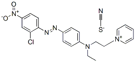 1-[2-[[4-[(2-chloro-4-nitrophenyl)azo]phenyl]ethylamino]ethyl]pyridinium thiocyanate Struktur