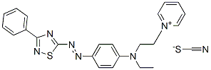 1-[2-[ethyl[4-[(3-phenyl-1,2,4-thiadiazol-5-yl)azo]phenyl]amino]ethyl]pyridinium thiocyanate Struktur