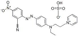 1-[2-[[4-[(2-cyano-4-nitrophenyl)azo]phenyl]ethylamino]ethyl]pyridinium hydrogen sulphate Struktur