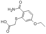 2-[[2-(AMINOCARBONYL)-5-ETHOXYPHENYL]THIO]ACETIC ACID Struktur