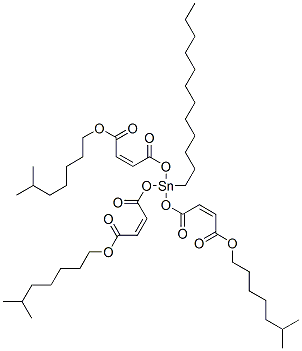 triisooctyl 4,4',4''-[(dodecylstannylidyne)tris(oxy)]tris[4-oxoisocrotonate] Struktur