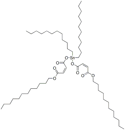 dodecyl (Z,Z)-6,6-didodecyl-4,8,11-trioxo-5,7,12-trioxa-6-stannatetracosa-2,9-dienoate Struktur