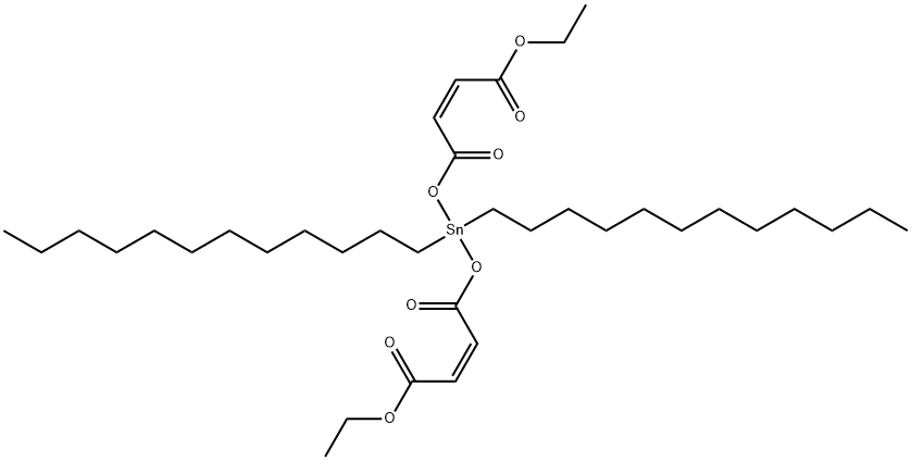 ethyl (Z,Z)-9,9-didodecyl-4,7,11-trioxo-3,8,10-trioxa-9-stannatetradeca-5,12-dien-14-oate Struktur