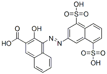 4-[(4,8-disulpho-2-naphthyl)azo]-3-hydroxy-2-naphthoic acid Struktur