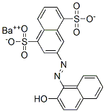 3-[(2-hydroxy-1-naphthyl)azo]naphthalene-1,5-disulphonic acid, barium salt Struktur