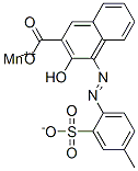 manganese 3-hydroxy-4-[(4-methyl-2-sulphonatophenyl)azo]-2-naphthoate Struktur