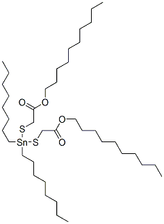 decyl 4,4-dioctyl-7-oxo-8-oxa-3,5-dithia-4-stannaoctadecanoate Struktur