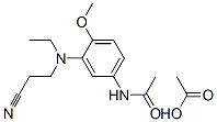 N-[3-[(2-cyanoethyl)ethylamino]-4-methoxyphenyl]acetamide monoacetate Struktur