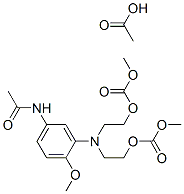 7-(5-acetamido-2-methoxyphenyl)-10-(methoxycarbonyl)-3-oxo-2,4,10-trioxa-7-azadecane monoacetate Struktur