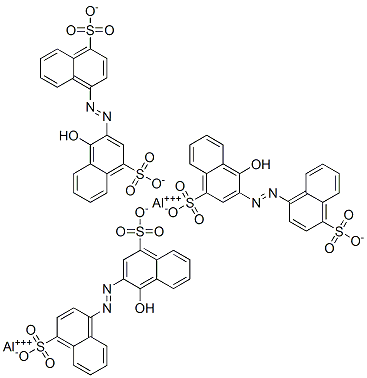 dialuminium tris[4-hydroxy-3-[(4-sulphonato-1-naphthyl)azo]naphthalenesulphonate] Struktur