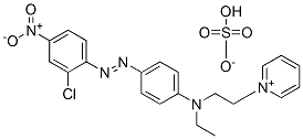 1-[2-[[4-[(2-chloro-4-nitrophenyl)azo]phenyl]ethylamino]ethyl]pyridinium hydrogen sulphate Struktur