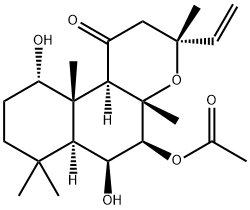 7BETA-ACETOXY-1ALPHA,6BETA-DIHYDROXY-8,13-EPOXY-LABD-14-EN-11-ONE Struktur