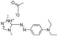 5-[[4-(diethylamino)phenyl]azo]-1,4-dimethyl-1H-1,2,4-triazolium acetate Struktur