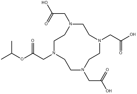 1,4,7,10-Tetraazacyclododecane-1,4,7,10-tetraacetic acid, Mono(1-Methylethyl) ester Struktur