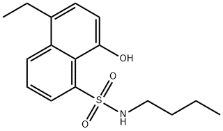 N-butyl-5-ethyl-8-hydroxynaphthalene-1-sulphonamide Struktur