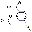 Benzonitrile, 3-(acetyloxy)-4-(dibromomethyl)- Struktur