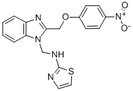 1H-Benzimidazole-1-methanamine, 2-((4-nitrophenoxy)methyl)-N-2-thiazol yl- Struktur