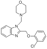 1H-Benzimidazole, 2-((2-chlorophenoxy)methyl)-1-(4-morpholinylmethyl)- Struktur