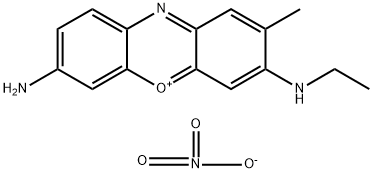 7-amino-3-(ethylamino)-2-methylphenoxazin-5-ium nitrate Struktur